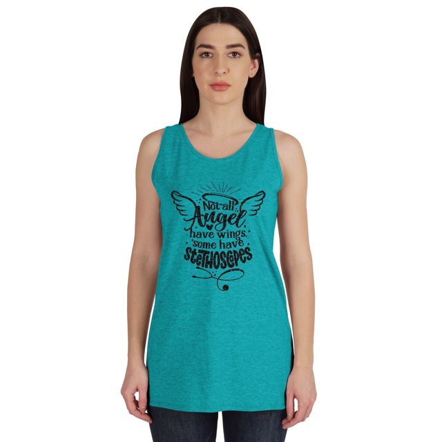 Inkmeso Not All Angel Have Wings Some Have Stethoscopes Nurse Tank Top Tshirt