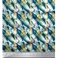 thumbnail image 1 of Soimoi polyester Crepe Fabric Brush Stroke Abstract Printed Craft Fabric by the Yard 52 Inch Wide, 1 of 3