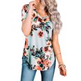 thumbnail image 2 of Nlife T-shirts à Manches Courtes et Col Rond Women Floral Print, 2 of 5