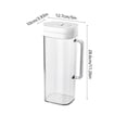 thumbnail image 3 of Pichet en Plastique avec Couvercle, Carafe d'Eau de Réfrigérateur avec Poignée pour Boissons Chaudes/froides - Eau, Infusion à Froid, Thé Glacé et Jus, Transparent, 3 of 6