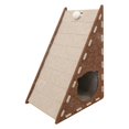 thumbnail image 1 of Hearth & Gear Cat Scratcher Triangular Vertical Integrated Scratching Board With Cat Bed Wear Non Shedding Scratching Pad Against The Wall Cat Climbing Mat For Cats Kids Arts And Crafts Ages 2-5 Boys, 1 of 7
