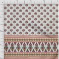 thumbnail image 1 of Soimoi Georgette Viscose Fabric Stripe,Leaves & Floral Panel Decor Fabric Printed Yard 42 Inch Wide, 1 of 2