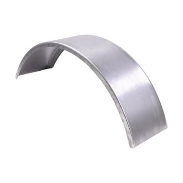 Husky Towing Garde-Boue de Remorque F0007 Roue Simple Ronde; Convient aux Roues de 13 et 14 Pouces; Rayon avant de 1 Pouce et Angle Arrière de 90 Degrés; Non Éclairé; Enduit d'Huile; Brut; Acier Laminé à Froid de Calibre 16; Poids de 5,9 Livres