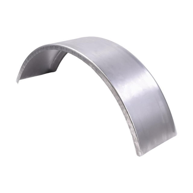 Husky Towing Garde-Boue de Remorque F0007 Roue Simple Ronde; Convient aux Roues de 13 et 14 Pouces; Rayon avant de 1 Pouce et Angle Arrière de 90 Degrés; Non Éclairé; Enduit d'Huile; Brut; Acier Laminé à Froid de Calibre 16; Poids de 5,9 Livres