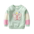 thumbnail image 2 of Chandail Décontracté pour Bébés Filles Pull-Over Pull Hiver Col Rond Tops Chemises Vêtements pour 1-7 Ans, 2 of 5