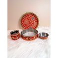 thumbnail image 2 of Ensemble de Thali Karwachauth Rouge, 2 of 4