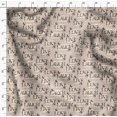 thumbnail image 4 of Soimoi White polyester Crepe Fabric Floral Love Text Print Sewing Fabric Yard 52 Inch Wide, 4 of 5