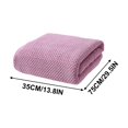 thumbnail image 2 of Suncoda Washclo, Solid Color Pineapple Reseau High Density Fleece Marginal Bath Towel Adult Solid Color Enlarged Bath Towel Thickened Marginal Towel 35X75Cm, 2 of 4