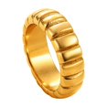thumbnail image 1 of LYMAYTER Bague de Fête pour Doigt - Grain Surélevé, Géométrique, Électroplaquée, Style Punk, 1 of 7