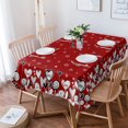 thumbnail image 1 of Nappe Rectangulaire de la Saint-Valentin Imperméable et Antitaches, Nappe Essuyable Saint Rouge Arbre d'Amour Cœur Sans Plis pour Rond/rectangulaire/ovale/carré/salle à Manger/fête/mariage, 60x102, 1 of 1