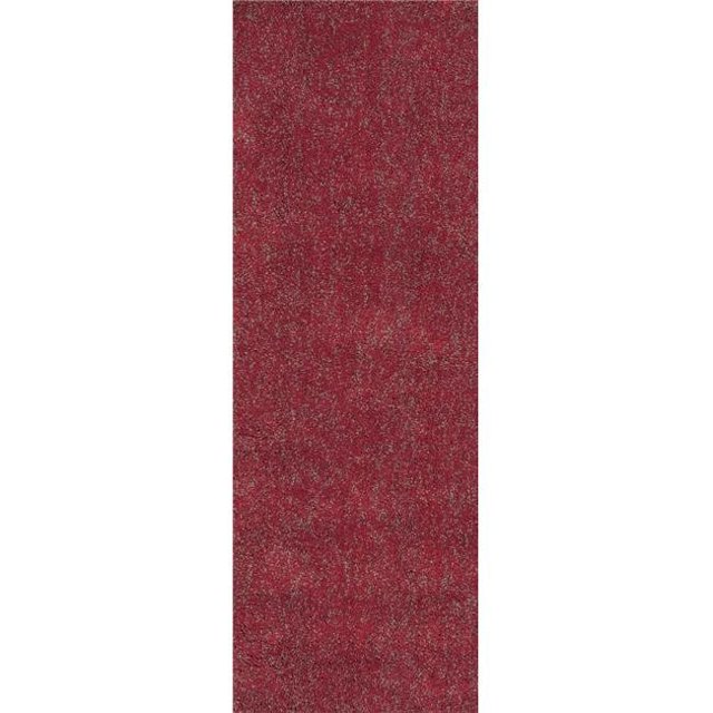 HomeRoots 353888 2 ft. 3 in. x 7 ft. 6 in. Runner Polyester Red Heather Area Rug