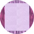 thumbnail image 1 of Ahgly Company Tapis d'Intérieur Ronds Transitionnels Lavables à la Machine, Orchidée Pourpre, 3 Pieds Rond, 1 of 7
