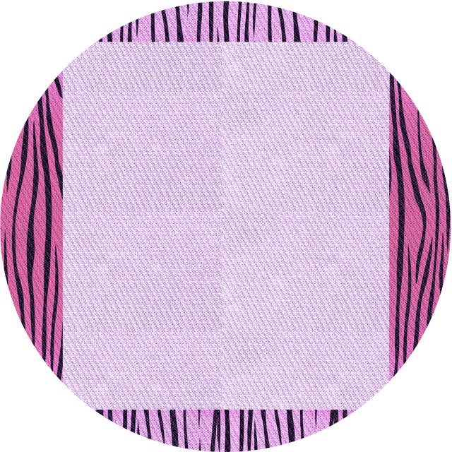 Ahgly Company Tapis d'Intérieur Ronds Transitionnels Lavables à la Machine, Orchidée Pourpre, 4 Pieds Rond