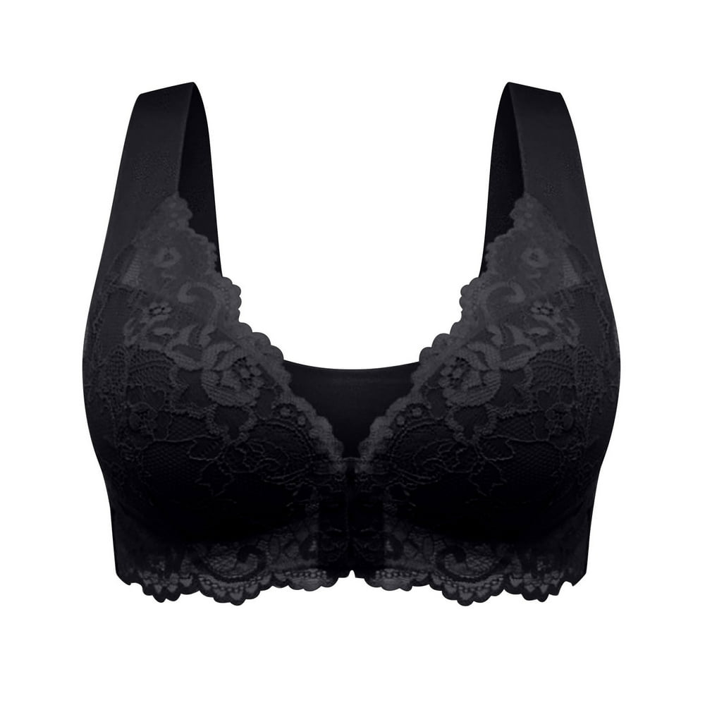 SNNROO Front Closure Bra For Women With Side Breasts For Breathable And Comfortable Underwear Without Steel Rings Fully Cup Anti Slip Underwear Daily Bra