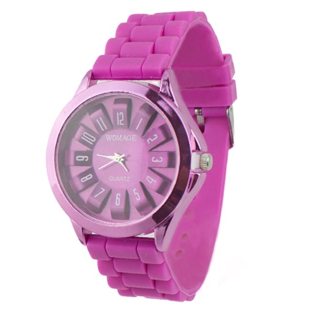 HEVIRGO Jelly Watch Convenient to Wear Comfortable Bright Color Especial Quartz Watch for Gift