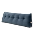 thumbnail image 3 of SUSUZI Velvet Soft Triangular Wedge Headboard Pillow – Queen Size 59"x20"x8" Reading Pillow Lumbar Support Cushion with Side Pockets, Machine Washable, 3 of 9