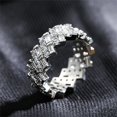thumbnail image 2 of CNKOO Bague Trésor Couleur zircon Simulé Femme Tempérament Micro-Ensemble Bague zircon, 2 of 10