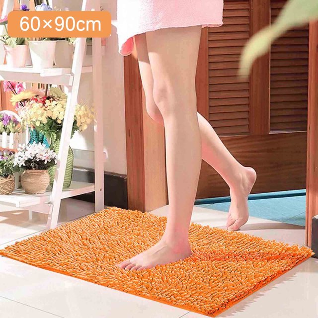 Clearance! Kingtowag Bathroom Rugs, Orange Bathroom Carpet Absorbent Bathroom Mat Soft and Comfortable Furry Durable Thickened Bathroom Carpet Machine Washable Reusable, Bath Mat 1Pc Bathroom Mat