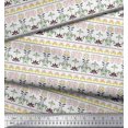 thumbnail image 2 of Soimoi Rayon Fabric Leaves & Floral Block Print Fabric by Yard 56 Inch Wide, 2 of 3