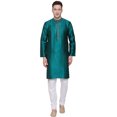 thumbnail image 1 of Kurta Pyjama pour Homme Vêtements Inde Mariage Fête (Vert, 3TG), 1 of 5