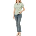 thumbnail image 2 of INSPIRE CHIC Blouse à Fleurs pour Femme à Manches Bouffantes, Col Rabattu, Boutonnée, 2 of 6