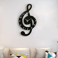 thumbnail image 4 of Nimomo Clock Wall - Innovative Musical Note Electronic Wall Clock Fashionable Silent Quartz Clock for Children Room Black, 4 of 7