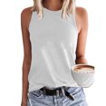 thumbnail image 2 of Womens Tank Tops Sleeveless Crewneck Shirts Summer Casual Basic Tops Loose Fit Solid Color Workout Tank Tops Blouses, 2 of 6