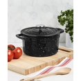 thumbnail image 1 of Martha Stewart Collection Fonte Émaillée Mouchetée 4 Pintes Fours Hollandais, Noir, 1 of 1