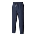 thumbnail image 1 of WRKEKC Casual Pants for Men Casual Pocket Quick Dry Solid Color Elastic Waist Drawstring Pants for Quick Dry Comfort, 1 of 5