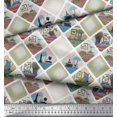 thumbnail image 3 of Soimoi Silk Fabric Frame,Jug & Flower Pot Patchwork Print Sewing Fabric Yard 42 Inch Wide, 3 of 3