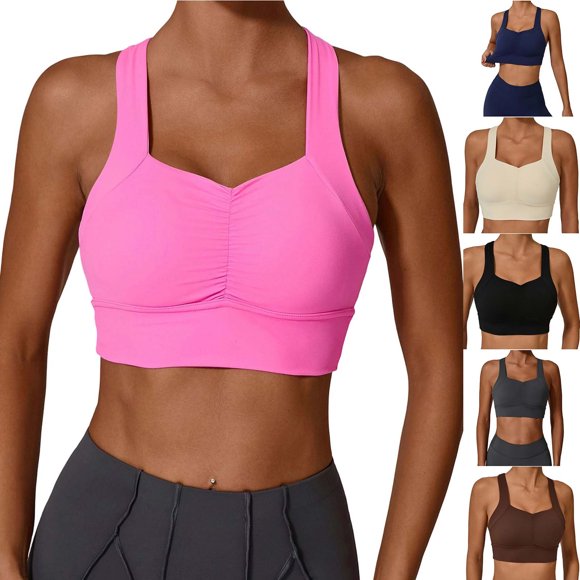 Oksale Strappy Sports Bras for Women Lightweight Cozy Y Back Yoga Bra Stretch Moisture Workout Racerback Sports Bra 2026 Navy S