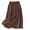 Brown, variant on Amzcrzy Skirts for Women Summer Solid Color Cotton Linen Midi Skirt Comfy Elastic Waist Drawstring Long Skirts for Women with Pockets 2XL