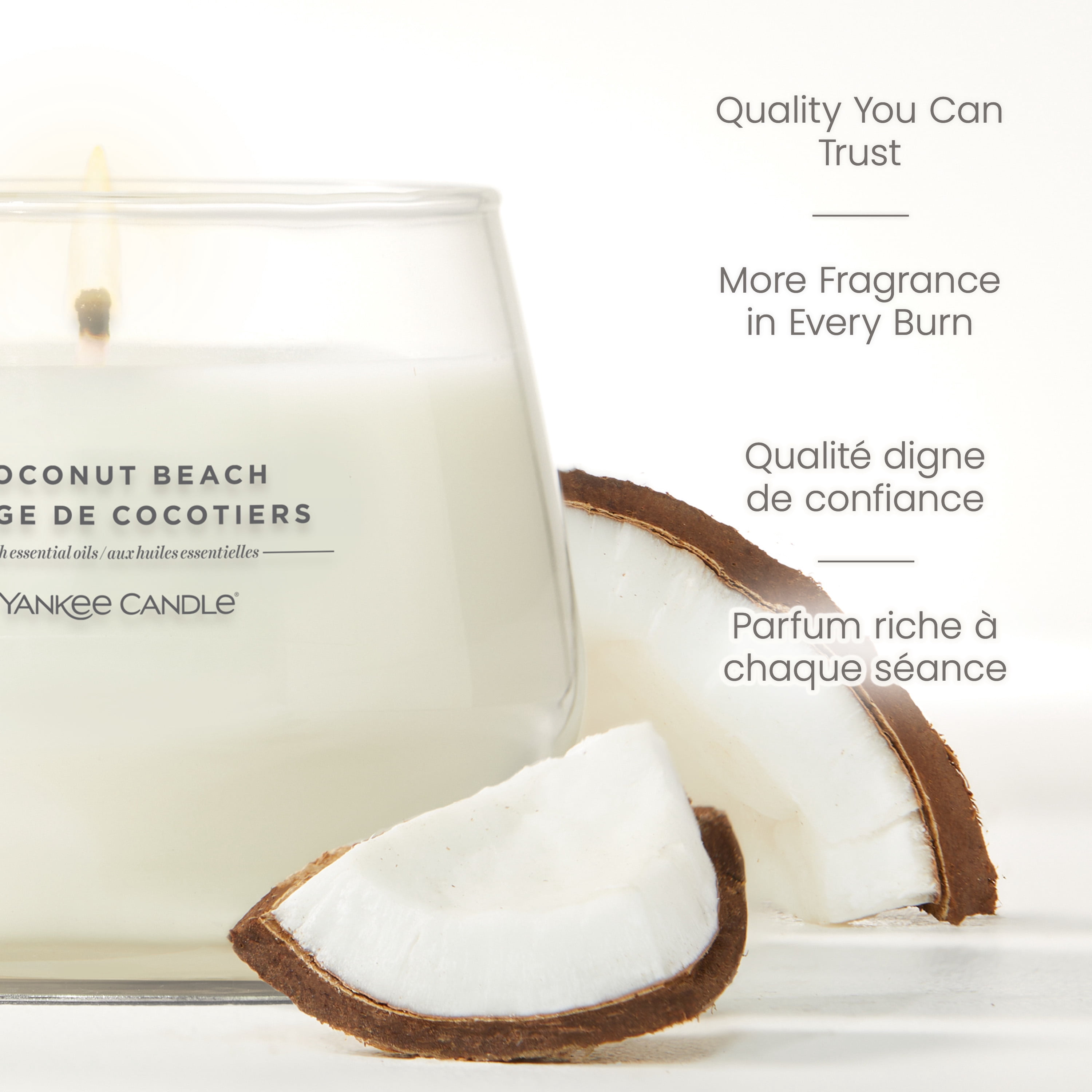 Yankee Candle Scented Candle, Coconut Beach, 10 oz, Studio Collection, Up to 50 Hours of Burn Time