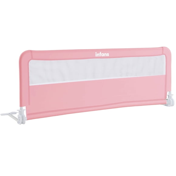 INFANS Bed Rail for Toddlers, 59" Foldable Safety Baby Rail Fit for Kids Twin, Extra Long Swing Down Bed Guardrail for Queen, Full, King Mattress Side Guard