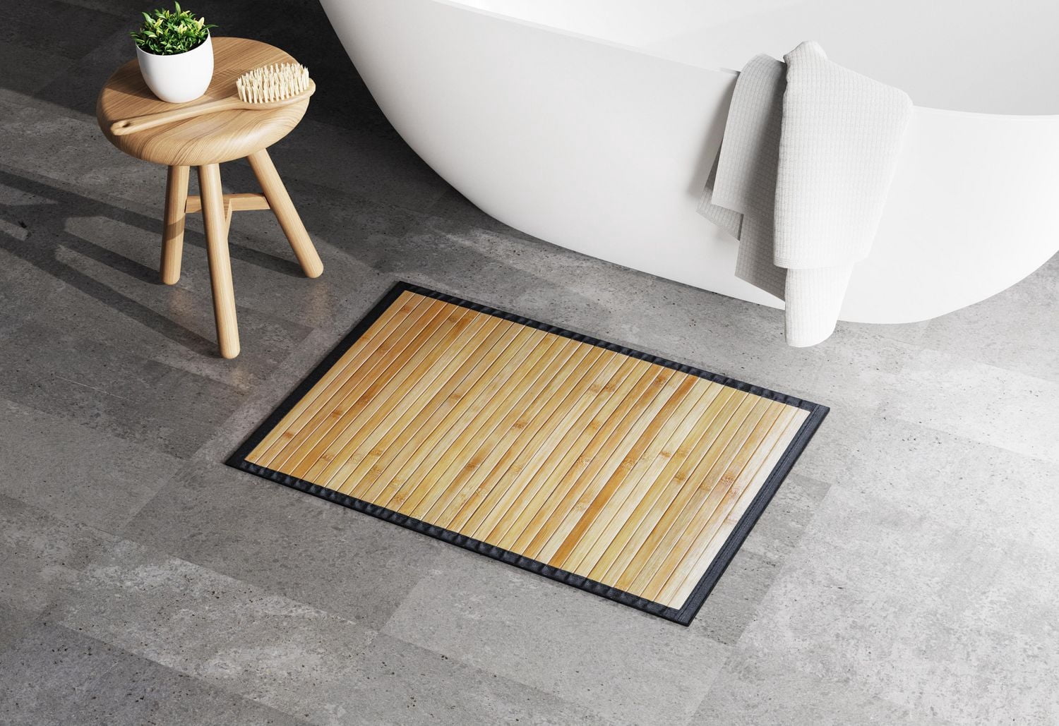 Tapis de bain en bambou Mainstays