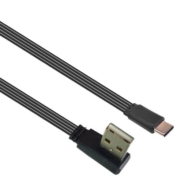 USB 2.0 Male to USB C Type C Male Angled Data Flat FPC Cable for FPV & Disk & Phone