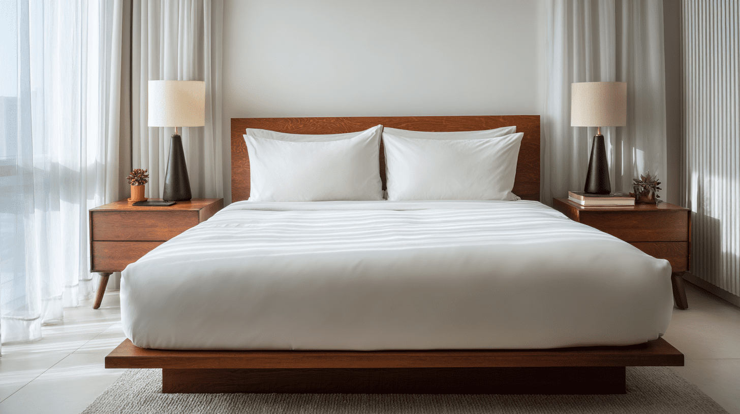My Bed Linens Pure Cotton PIMA Cotton Bedsheet Set- 400 TC Queen Size, White Color, Fits up to 18" Mattress, Hypoallergenic