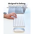 thumbnail image 2 of Macally Apple Wireless Keyboard and Mouse for Mac - Dual Mode (Bluetooth + Wired) - Multi-Device, Rechargeable - Mini Wireless Keyboard and Mouse Com, 2 of 8