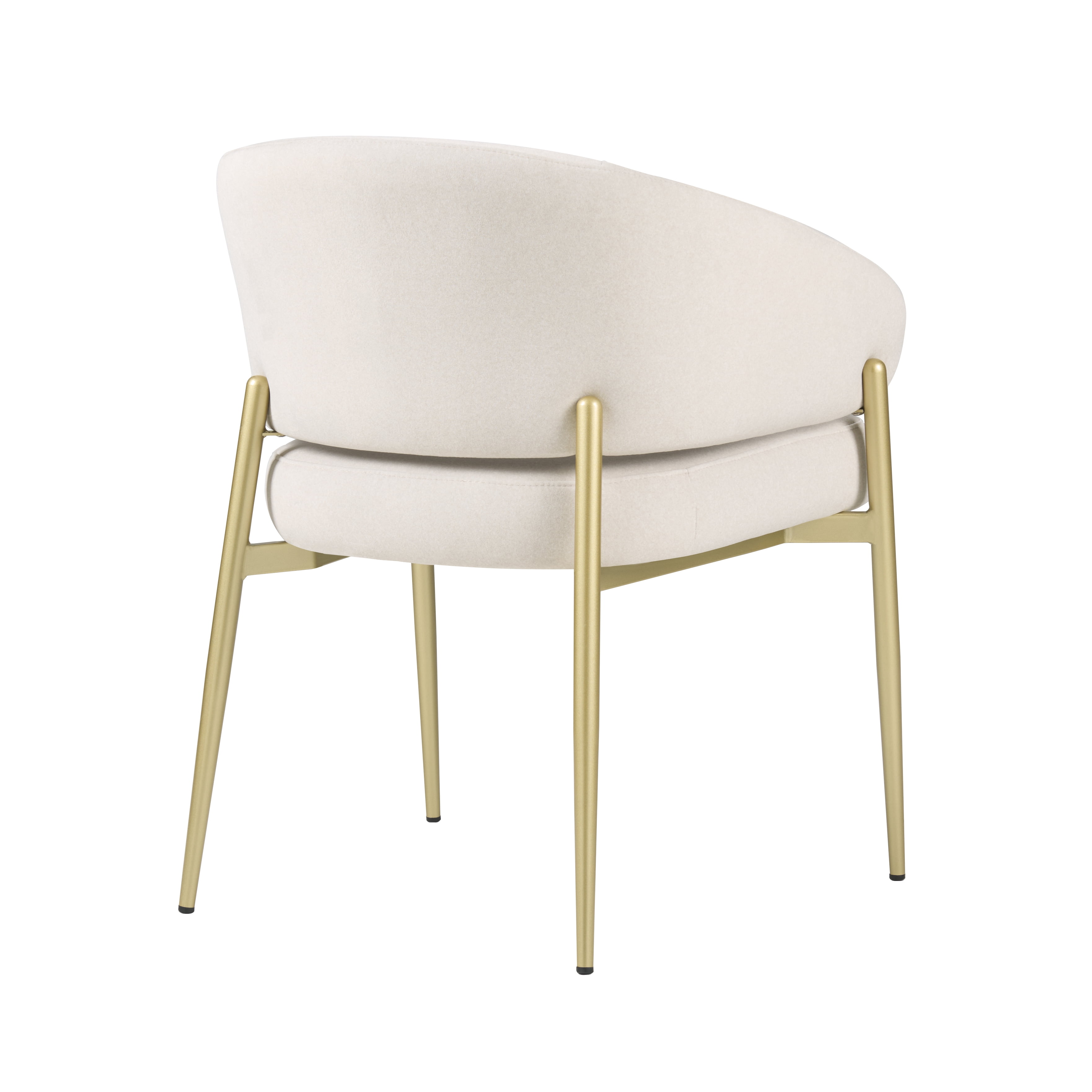 Ensemble de 2 chaises de salle à manger modernes Noble House, revêtues de tissu, pour cuisine, couleur beige