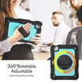 thumbnail image 3 of XYX For iPad Air 5th/4th Generation 10.9 inch 2022/2020 Case, 360 Rotating Shockproof Cover with Stand, Screen Protector, Shoulder Strap, Sky Blue PC, 3 of 7