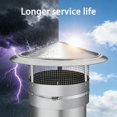 thumbnail image 4 of Capuchon de Cheminée Rond 12 Pouces, Capuchon de Toit Réglable pour Évents, Capuchon de Cheminée avec Écran en Acier Inoxydable, Capuchon de Pluie Rond pour Tout Autour, 4 of 6