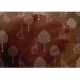 thumbnail image 4 of oneOone Cotton Silk Fabric Tree & Giraffe Block Print Fabric By The Yard 42 Inch Wide, 4 of 4