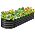 thumbnail image 3 of EDTara Large Oval Raised Planter Beds, 2-Pack Metal Garden Boxes With Open-Ended Base for Growing Vegetables and Flowers, 3 of 9