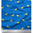 thumbnail image 1 of Soimoi Modal Satin Fabric Leaves,Branches & Canary Bird Decor Fabric Printed Yard 42 Inch Wide, 1 of 1