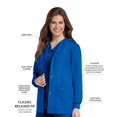 thumbnail image 4 of Landau Essentials Veste d'Uniforme à 4 Poches pour Femmes : Coupe Classique et Décontractée, Col Ras du Cou, devant à Boutons-Pression et Poignets en Tricot 7525, 4 of 6