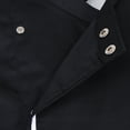 thumbnail image 4 of Solid Chef Jackets Uniforms 3/4 Sleeves Coat, Breathable And Quick Dry Fabric - Black, 3XL, 4 of 8