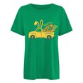 thumbnail image 4 of RKSTN Hauts Grande Taille pour Femmes Mode Été 2024 Col Rond Manches Courtes T-shirt Décontracté Ample Imprimé Graphique Voiture de Pâques, 4 of 4