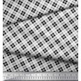 thumbnail image 3 of Soimoi Japan Crepe Satin Fabric Diagonal Check Print Sewing Fabric Yard 42 Inch Wide, 3 of 5