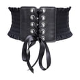 thumbnail image 2 of fastboy Femmes Charme Ceinture Grand sous-Poitrine Cosplay Taille Haute Nœud Extensible Cravate Noir Type A 1Ensemble, 2 of 6