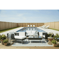 thumbnail image 2 of Velago Capriasca 5pc. Wicker Modern Outdoor Conversation Set, Dark Grey, 2 of 9